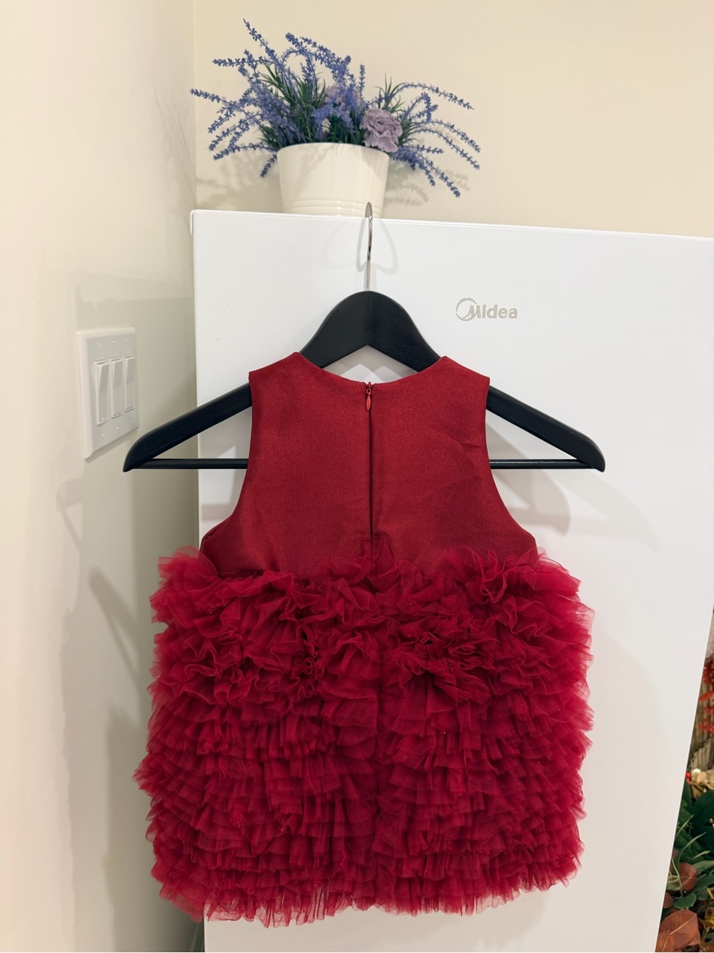 Red Ruffled Tulle Baby Dress
